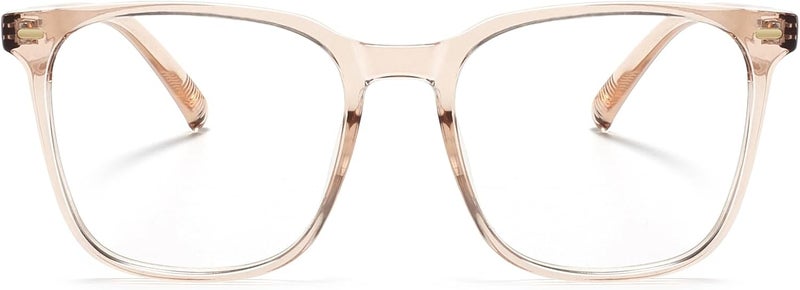 MACJERO Oversized Square Blue Light Blocking Glasses for Women Men, Anti-Fatigue Computer Monitor Gaming Glasses Reduce Eye Strain((transparent Brown) - Image 5